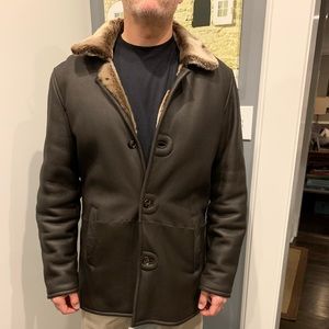 Peter Millar Shearling Coat Size M
